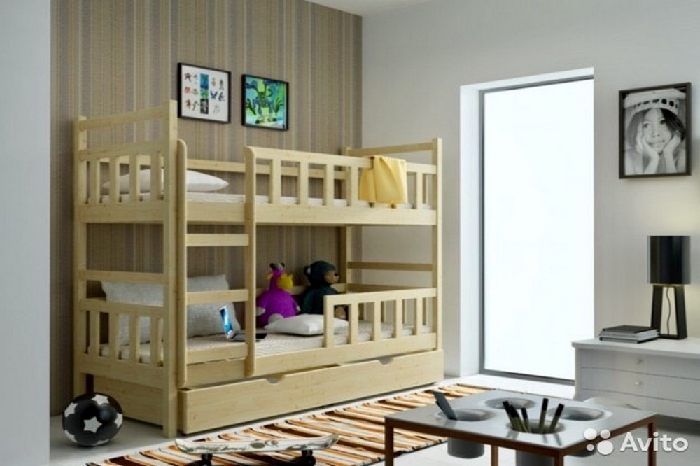 Двухъярусная кровать для детей из дсп фото